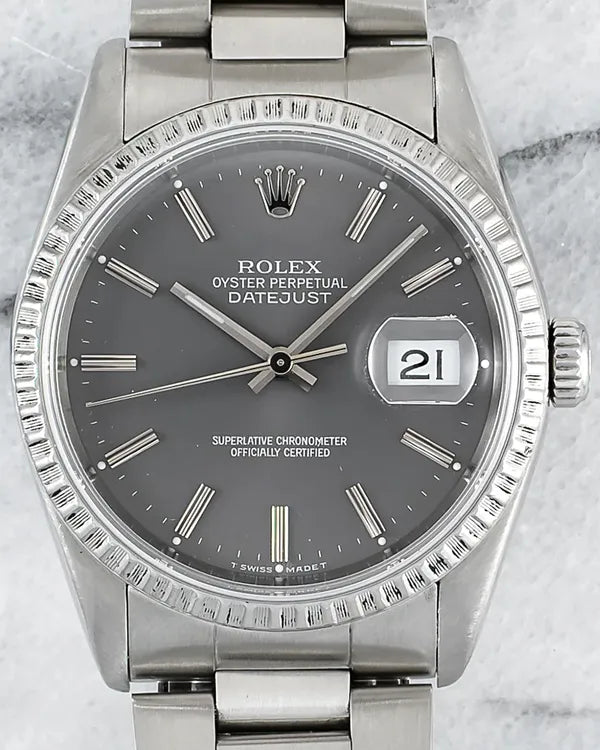 Rolex Datejust 36MM Grey Dial Oyster Bracelet (16220)