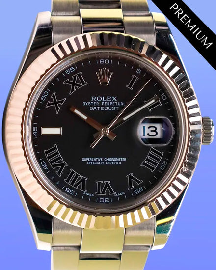2013 Rolex Datejust II 41MM Black Dial Oyster Bracelet (116334)