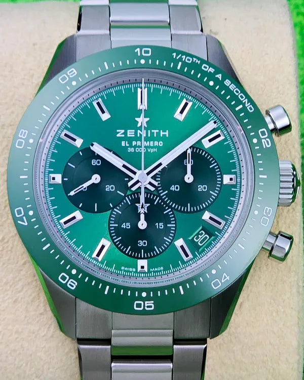 2023 Zenith Chronomaster Sport "Yoshida" S.E. 41MM Green Dial Steel Bracelet (03.3107.3600/56.M3100)