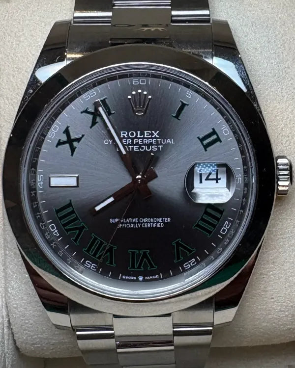 2025 Rolex Datejust "Wimbledon" 41MM Slate Dial Oyster Bracelet (126300)