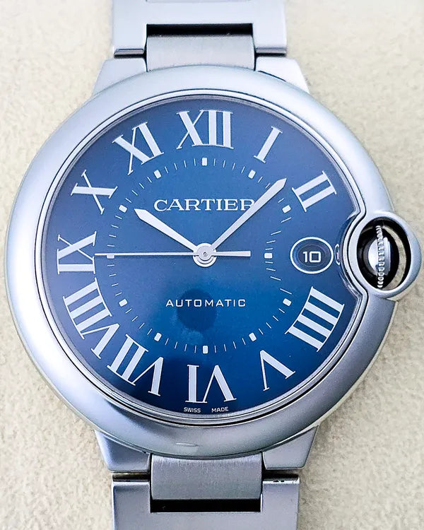 2022 Cartier Ballon Bleu 40MM Blue Dial Steel Bracelet (WSBB0061)