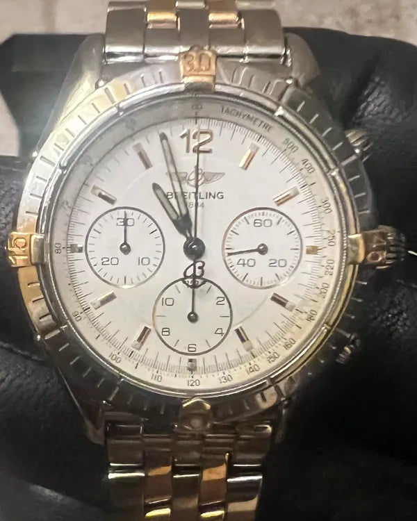 Breitling Cockpit 37MM Silver Dial Two-Tone Bracelet (B30011)