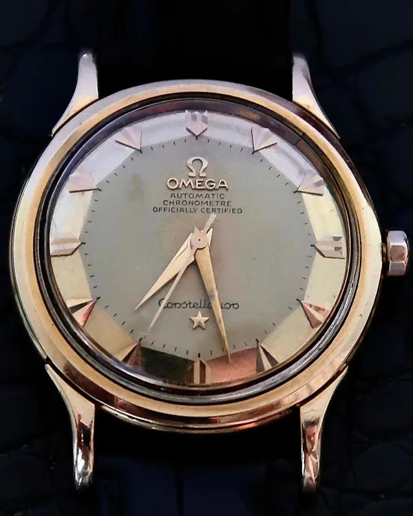 Omega Constellation 35MM Champagne Dial Aftermarket Leather Strap (2852)