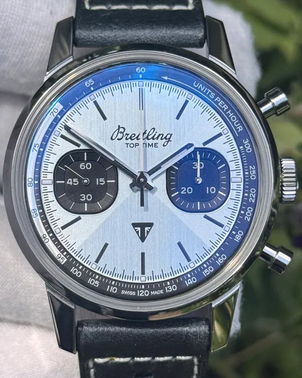 Breitling Top Time "Triumph" 41MM Ice Blue Dial Leather Strap (A23311121C1X1)