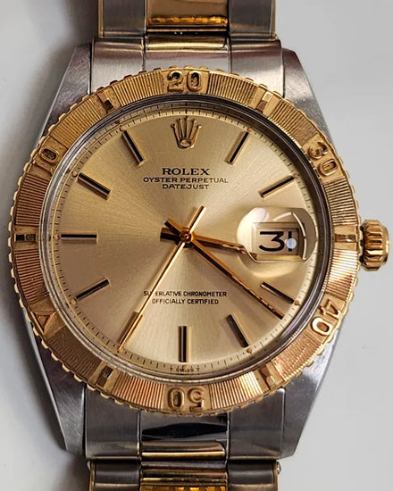 Rolex Datejust Turn-O-Graph 36MM Champagne Dial Two-Tone Oyster Bracelet (1625)