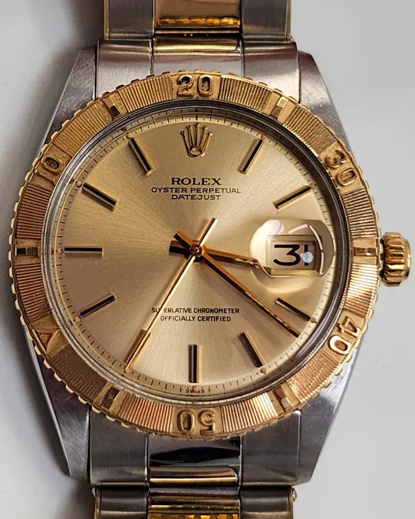 Rolex Datejust Turn-O-Graph 36MM Champagne Dial Two-Tone Oyster Bracelet (1625)