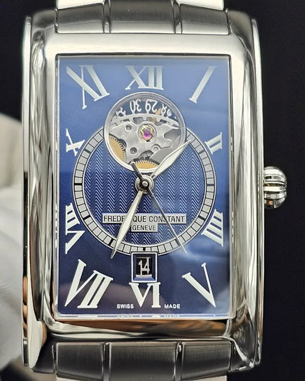 No Reserve - Frederique Constant Classics 47MM Blue Dial Steel Bracelet (FC-315DNS4C26B)