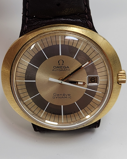 Omega Dynamic 37MM Champagne Dial Leather Strap (166.0039)