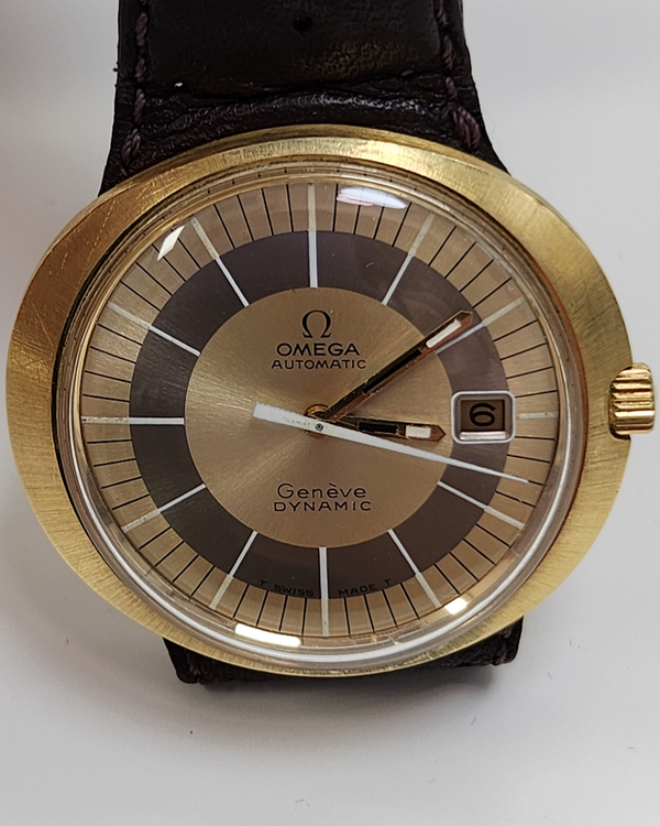 Omega Dynamic 37MM Champagne Dial Leather Strap (166.0039)