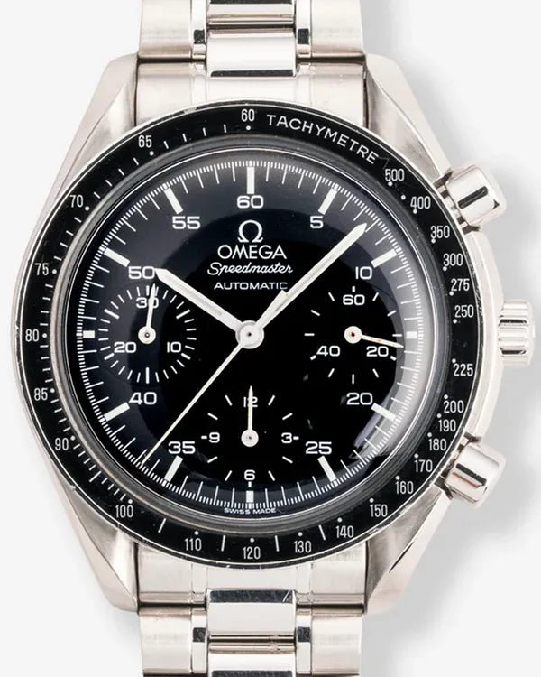 (Albert) Omega Speedmaster Date 39MM Black Dial Steel Bracelet (3510.50)