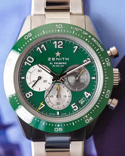 Zenith Chronomaster Sport X Aaron Rodgers L.E. 41MM Green Dial Steel Bracelet (03.3117.3600/56.M3100)