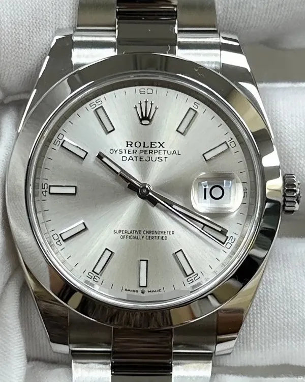 2022 Rolex Datejust 41MM Silver Dial Oyster Bracelet (126300)