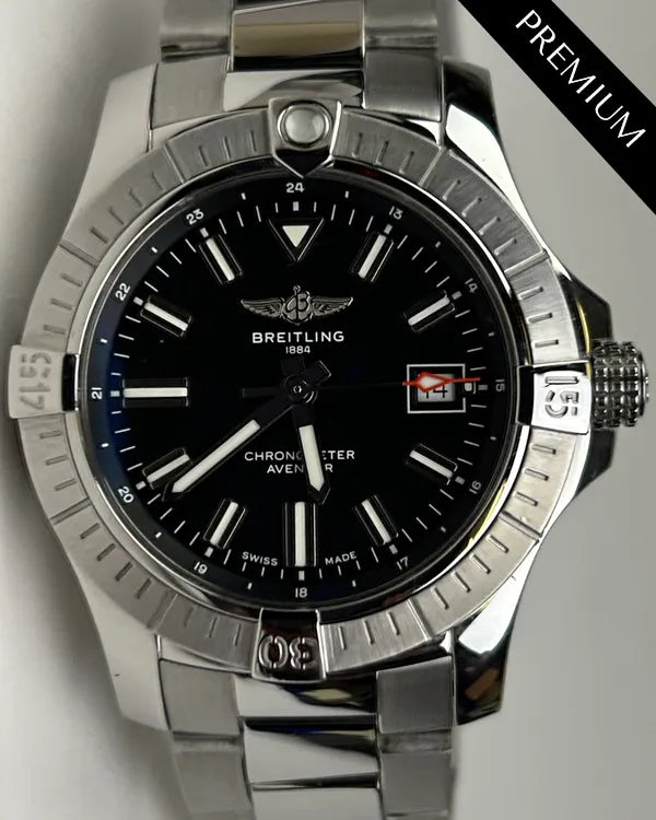2021 Breitling Avenger 43MM Black Dial Steel Bracelet (A17318)