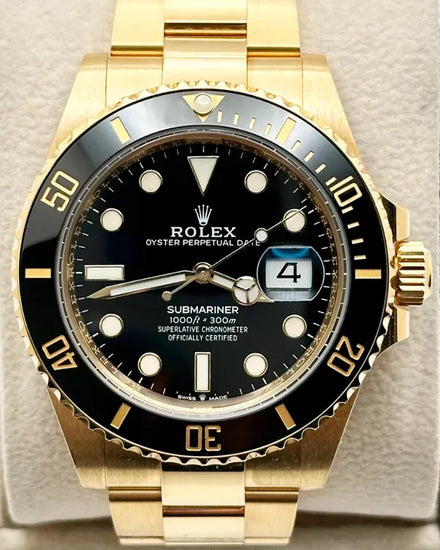 2021 Rolex Submariner Date 41MM Black Dial Yellow Gold Oyster Bracelet (126618LN)