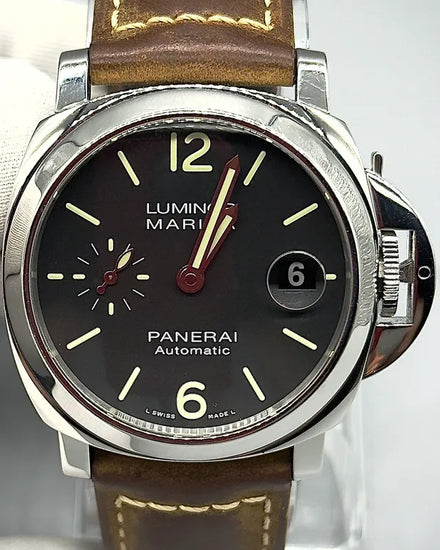 2018 Panerai Luminor Marina 40MM Black Dial Leather Strap (PAM01048)