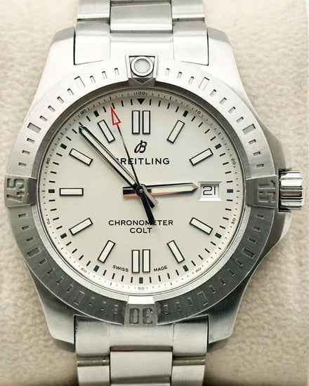 Breitling Chronomat Colt 41MM White Dial Steel Bracelet (A17313)