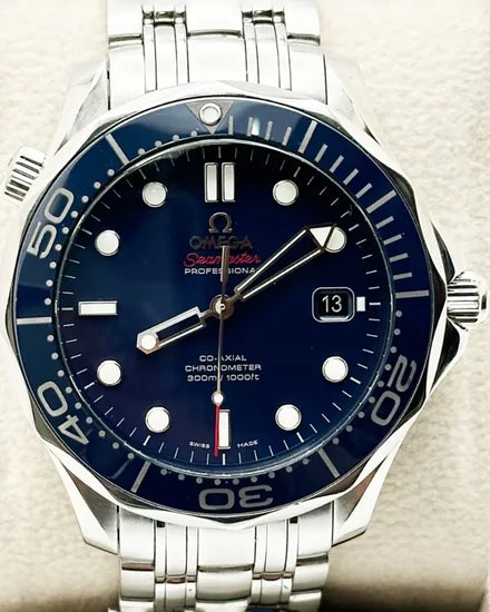 2018 Omega Seamaster Diver 300M 41MM Blue Dial Steel Bracelet (212.30.41.20.03.001)