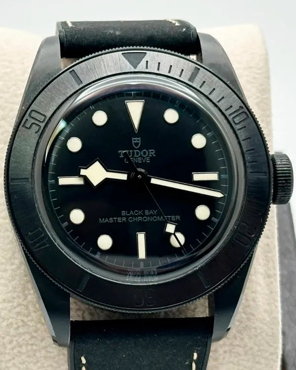 Tudor Black Bay 41MM Black Dial Leather Strap (79210CNU)