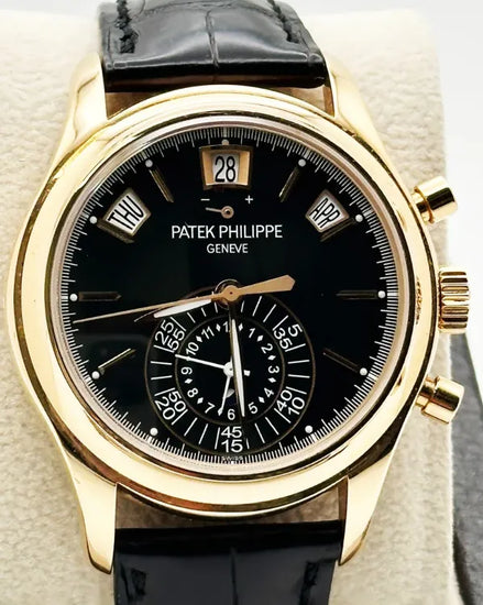 2013  Patek Philippe Annual Calendar 40.5MM Black Dial Leather Strap (5960R-010)