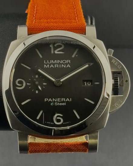 2022 Panerai Luminor Marina "Grigio Roccia" 44MM Grey Dial Aftermarket Textile Strap (PAM01358)