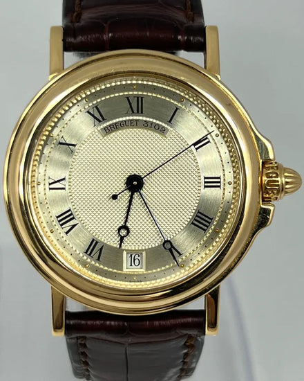 Breguet Marine 36MM Silver Dial Leather Strap (3400BA/12/996)