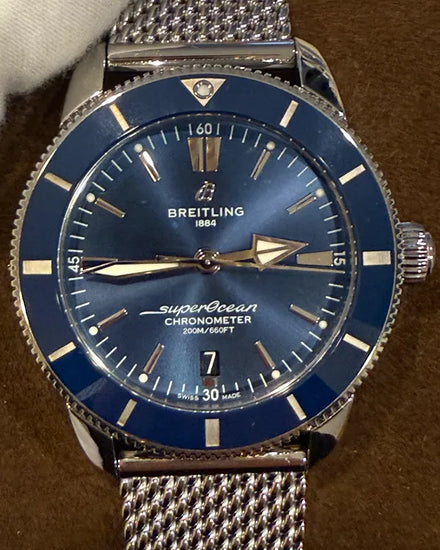 2019 Breitling Superocean Heritage 44MM Blue Dial Steel Bracelet (AB2030161C1A1)