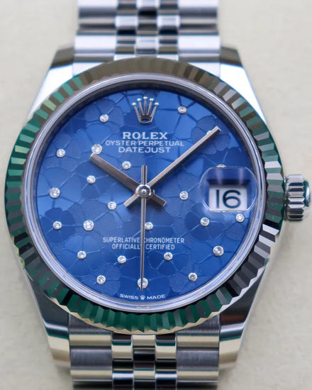 2025 Rolex Datejust 31MM Blue "Floral Motif" Dial Jubilee Bracelet (278274)