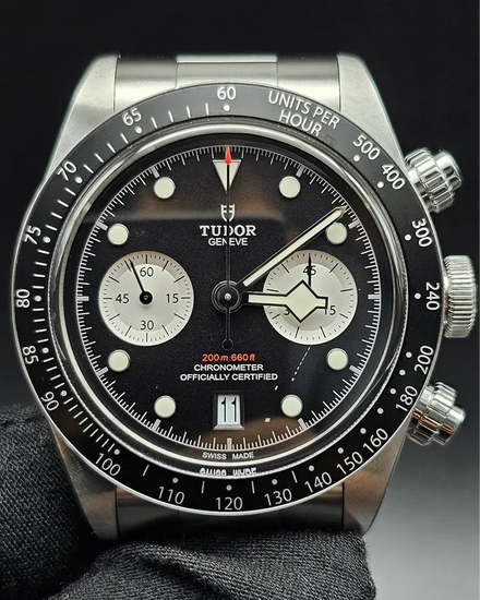 2021 Tudor Black Bay Chrono 41MM Black Dial Steel Bracelet (79360N)