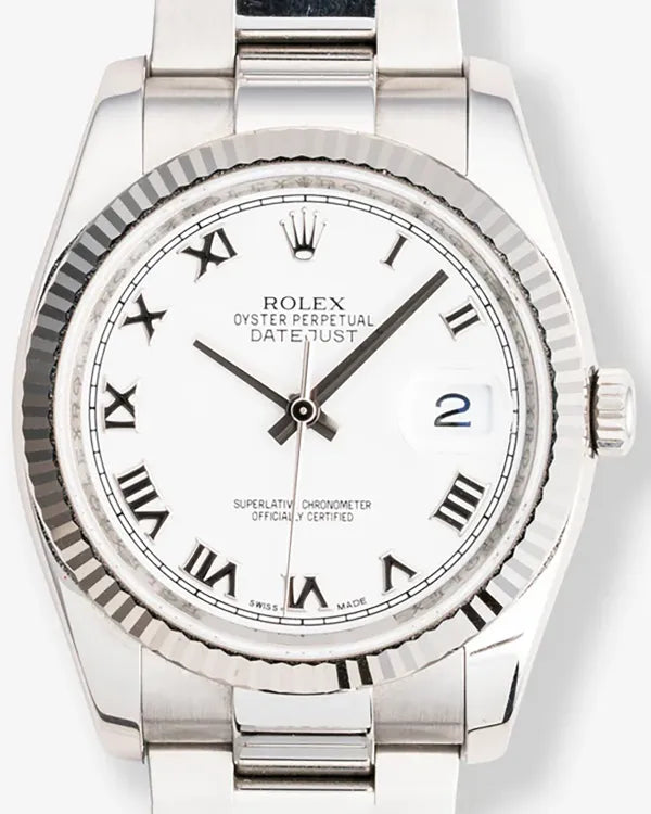 2011 Rolex Datejust 36MM White Dial Oyster Bracelet (116234)