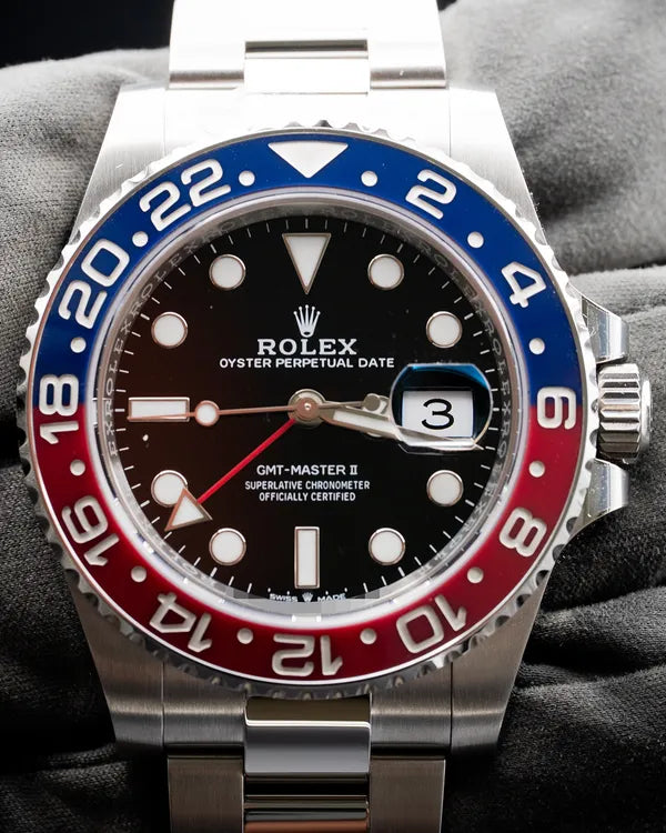 Rolex GMT-Master II "Pepsi" 40MM Black Dial Oyster Bracelet (126710BLRO)