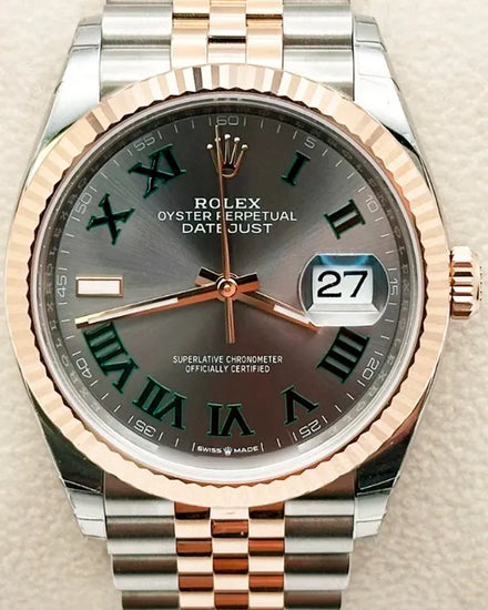 2024 Rolex Datejust "Wimbledon" 36MM Slate Dial Two-Tone Jubilee Bracelet (126231)
