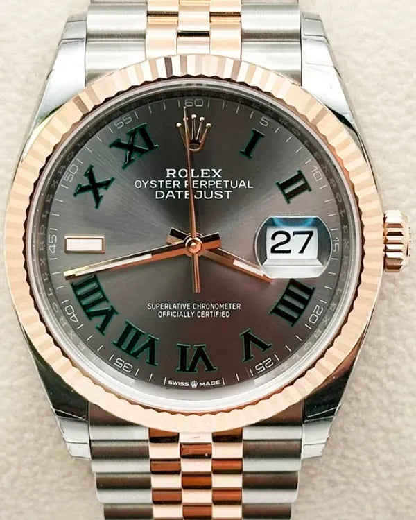 2024 Rolex Datejust "Wimbledon" 36MM Slate Dial Two-Tone Jubilee Bracelet (126231)