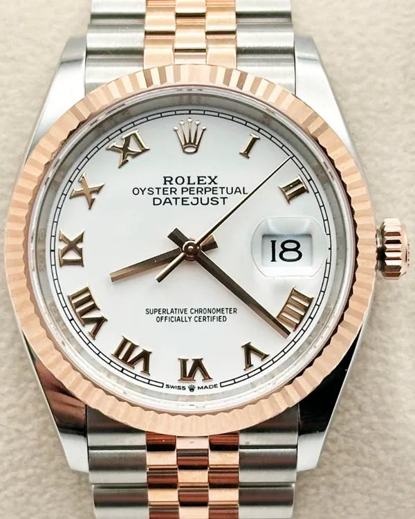 2023 Rolex Datejust 36MM White Dial Two-Tone Jubilee Bracelet (126231)