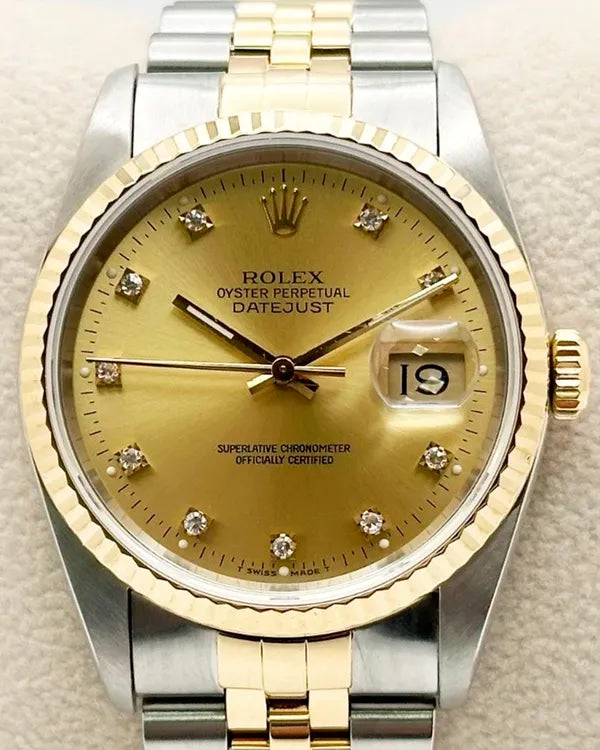 Rolex Datejust 36MM Champagne Dial Two-Tone Jubilee Bracelet (16233)