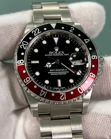 2000 Rolex GMT-Master II "Coke" 40MM Black Dial Oyster Bracelet (16710)