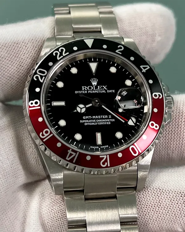 2000 Rolex GMT-Master II "Coke" 40MM Black Dial Oyster Bracelet (16710)
