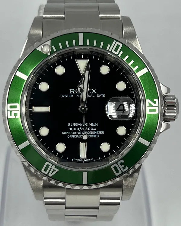 Rolex Submariner Date "Kermit" 40MM Black Dial Oyster Bracelet (16610LV)