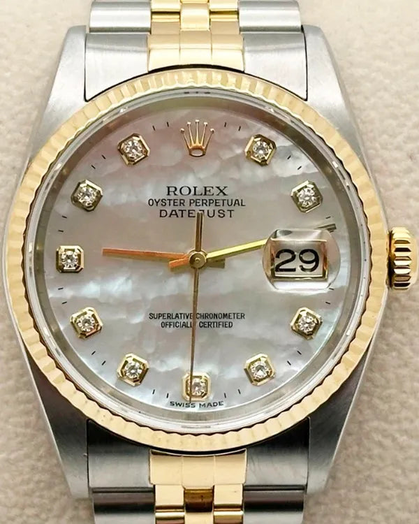 2004 Rolex Datejust 36MM Mother of Pearl Dial Two-Tone Jubilee Bracelet (16233)