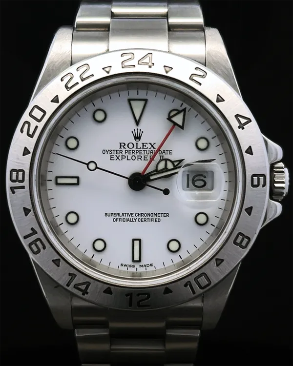 Rolex Explorer II "Polar" 40MM White Dial Oyster Bracelet (16570)