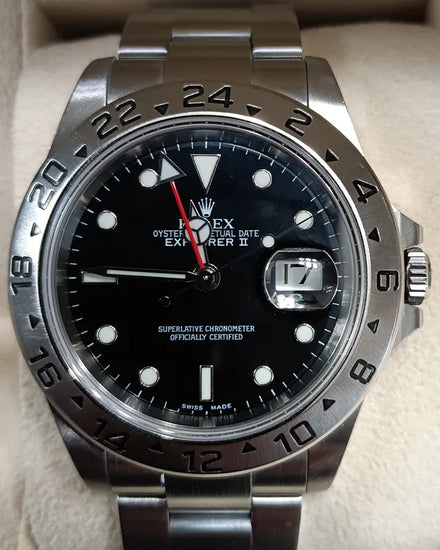 Rolex Explorer II 40MM Black Dial Oyster Bracelet (16570)