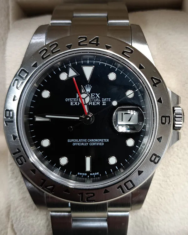 Rolex Explorer II 40MM Black Dial Oyster Bracelet (16570)