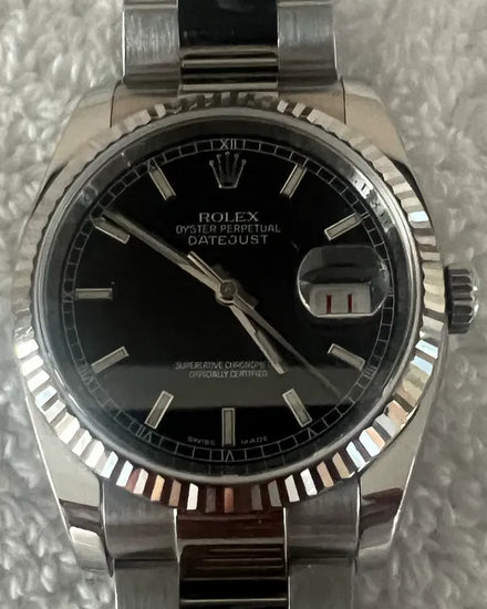 2013 Rolex Datejust 36MM Black Dial Oyster Bracelet (116234)