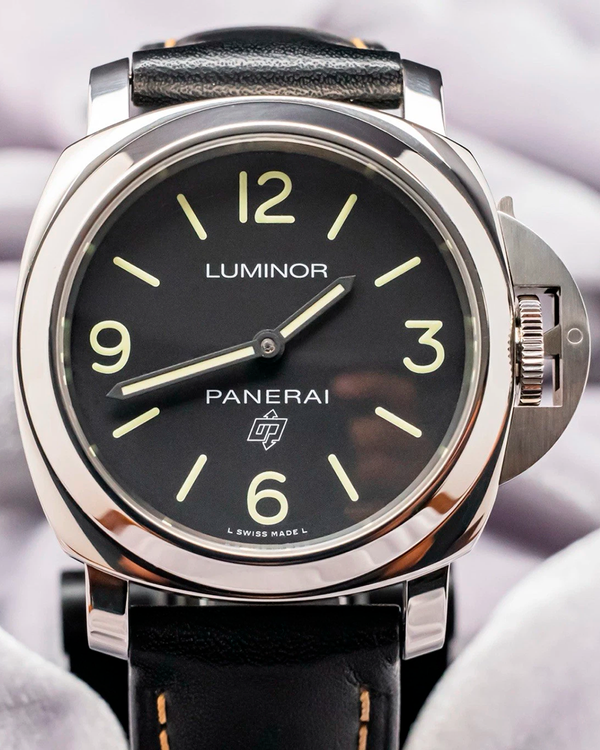 Panerai Luminor Base Logo 44MM Black Dial Leather Strap (PAM00773)