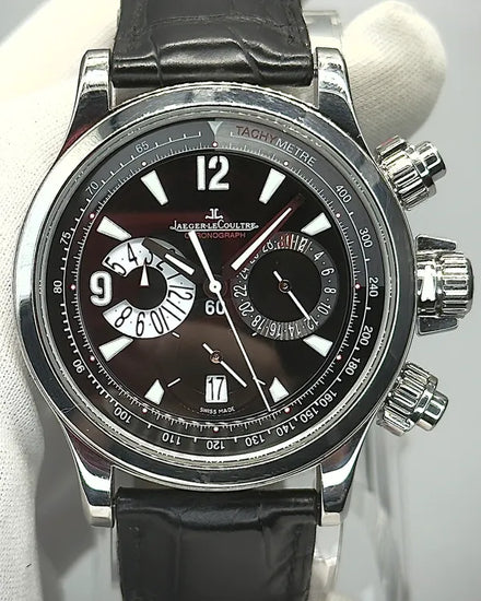 Jaeger-LeCoultre Master Compressor 41MM Black Dial Leather Strap (146.8.25)