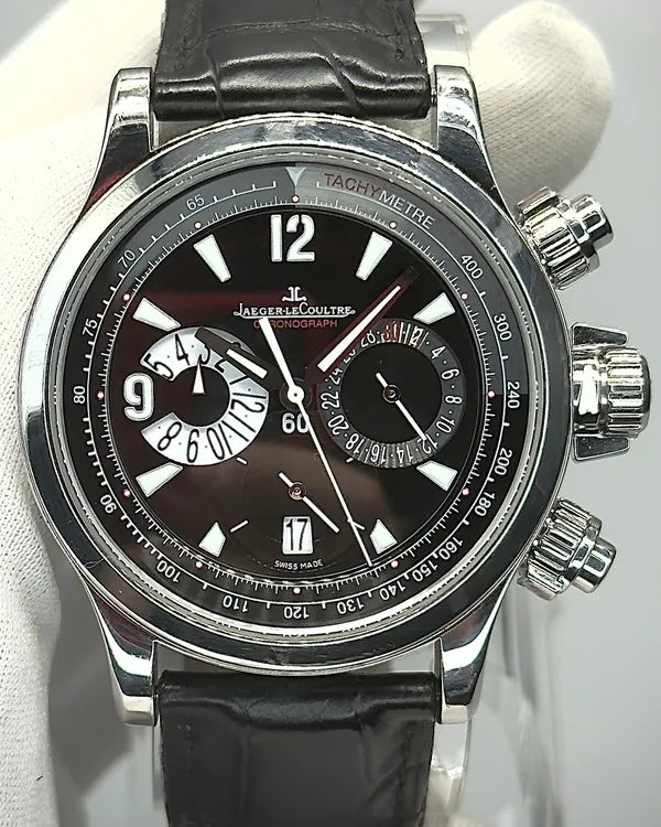 Jaeger-LeCoultre Master Compressor 41MM Black Dial Leather Strap (146.8.25)
