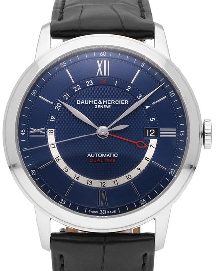 Baume & Mercier Classima 42MM Blue Dial Leather Strap (M0A10482)