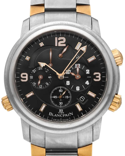Blancpain Leman Reveil 40MM Black Dial Titanium Bracelet (2041-12A3-098)