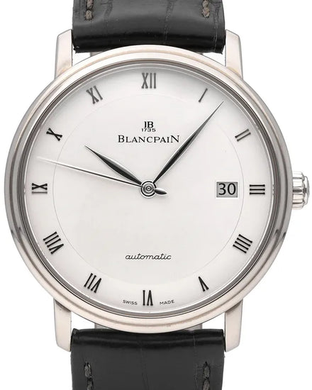 Blancpain Villeret Ultra Slim 38MM Silver Dial Leather Strap (6223-1542-55B)