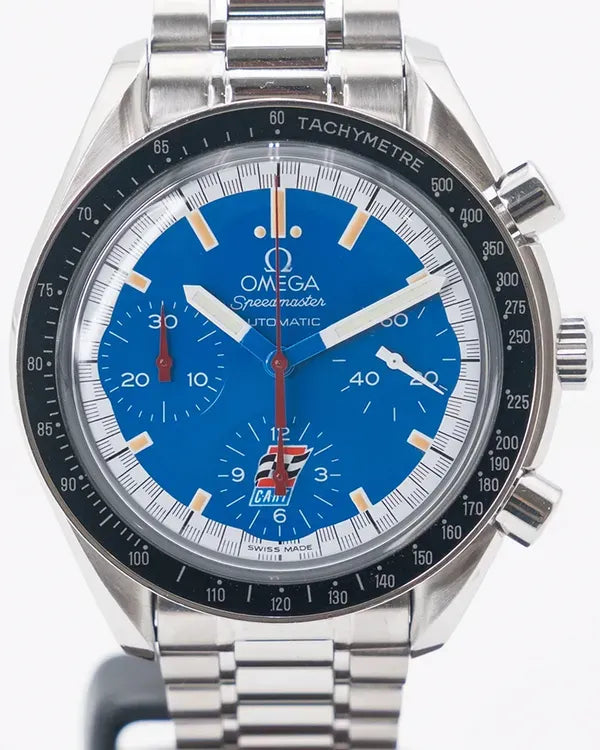Omega Speedmaster Reduced "Schumacher Cart" S. E. 39MM Blue Dial Steel Bracelet (3510.80.00)