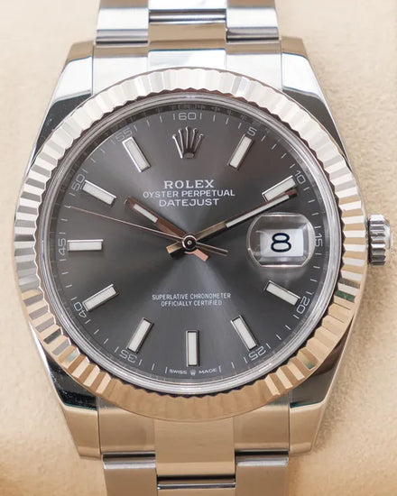 2021 Rolex Datejust 41MM Rhodium Dial Oyster Bracelet (126334)